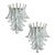 Italian Murano Glass Petal Chandeliers, Set of 2 For Sale