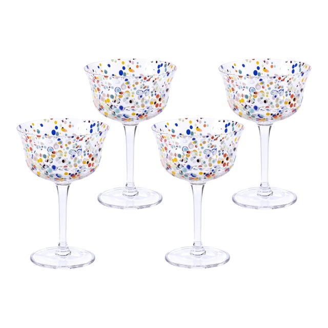 Spritz Confetti Cocktail Glasses, Set of 4 For Sale
