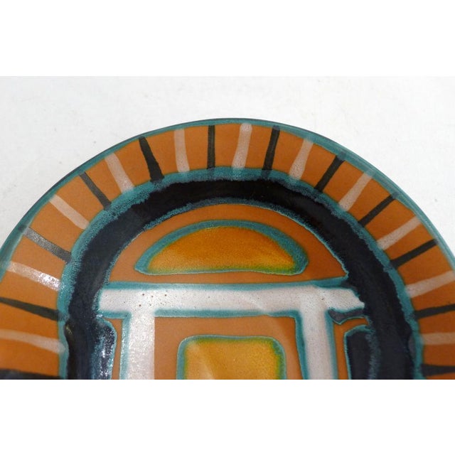 Mid-Century Enameled Bowl with Graphic Decoration by G. Fourmaintraux, 1950s For Sale - Image 10 of 13