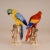 Dresden Porcelain Antique Victorian Ceramic Macaw Parrots Birds German Dresden Saxe Porcelain Animal Figurine - a Pair For Sale - Image 4 of 9