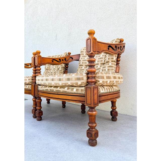 Wood Set of Gallery 1975 Chairs by Giorgetti, Italy, 1970s For Sale - Image 7 of 18