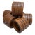 Vintage Midcentury Wood Carved Napkin Rings, Set of Six For Sale