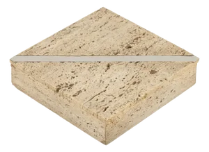 Midcentury Modern Travertine Rectangular Box, 1970s