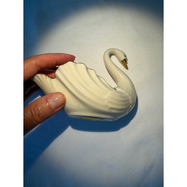 Late 20th Century Lenox Porcelain Swan Salt Cellar For Sale - Image 6 of 6