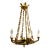 Myran Allan Luxury Lighting Empire Style Black and Gold Chandelier For Sale