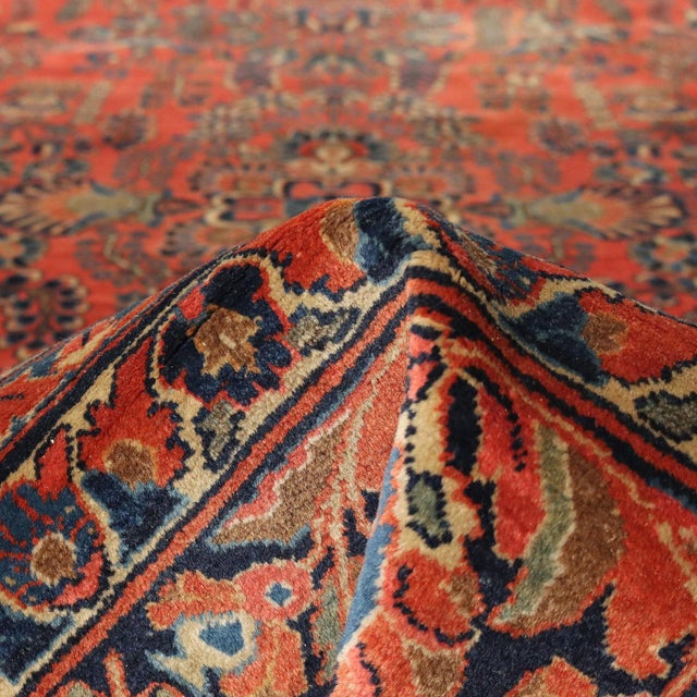Antique Middle Eastern Saruk Rug in Cotton For Sale - Image 12 of 14