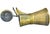 Metal Early 20th Century Handmade Calligraphy-Engraved Moorish Brass Coffee Pot Accent For Sale - Image 7 of 13