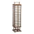Vintage Tall Japanese Square Rice Paper Panel Table Lamp For Sale