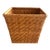 Mid Century Woven Rattan Wastebasket For Sale