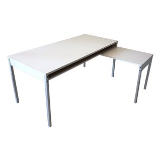Program 570 Desk with Typewriter Table Extension by Dieter Rams for Vitsoe, 1970s, Set of 2 For Sale