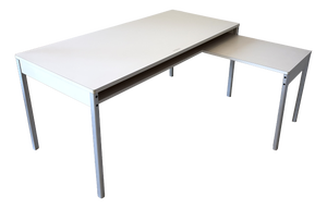 Program 570 Desk with Typewriter Table Extension by Dieter Rams for Vitsoe, 1970s, Set of 2