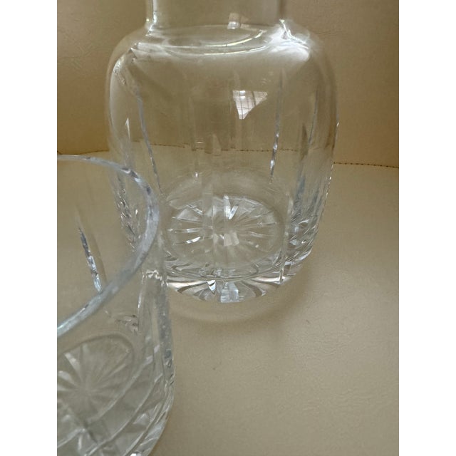 Crystal Bedside Bottle Carafe Set For Sale - Image 4 of 4
