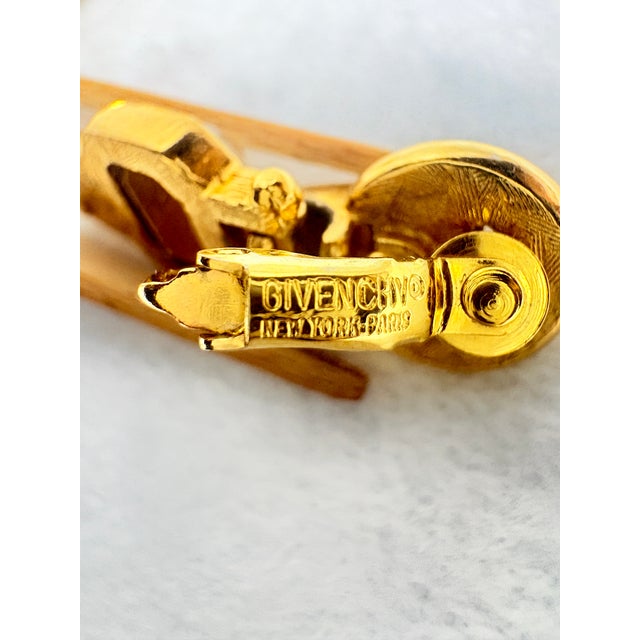 Givenchy New York–Paris 80s Rhinestone & Gold‑Tone Statement Clip-on Earrings, Pair For Sale - Image 12 of 12