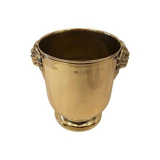 Vintage Brass Champagne Bucket For Sale