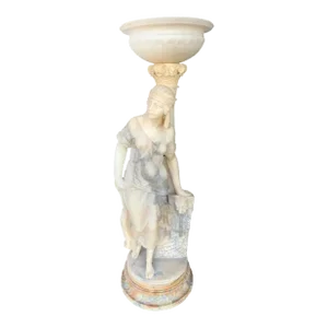 Late 19th Century Female Sculptural Torchère Lamp