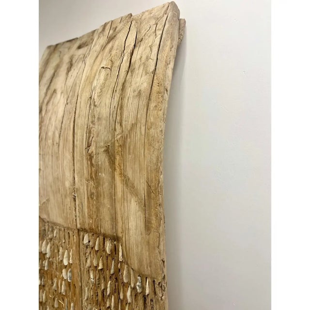 19th-Century Wood and Flint Stone Turkish Thresher from Turkey. This is a great piece of agricultural history that now...