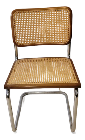 Vintage Italian Chrome and Cane Cantilever Chair for Storehouse