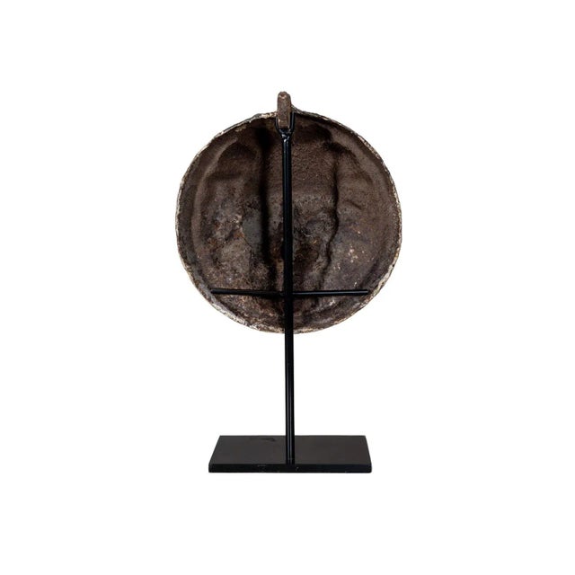 Antique Lions' Mask Waterspout on Steel Stand For Sale - Image 4 of 5