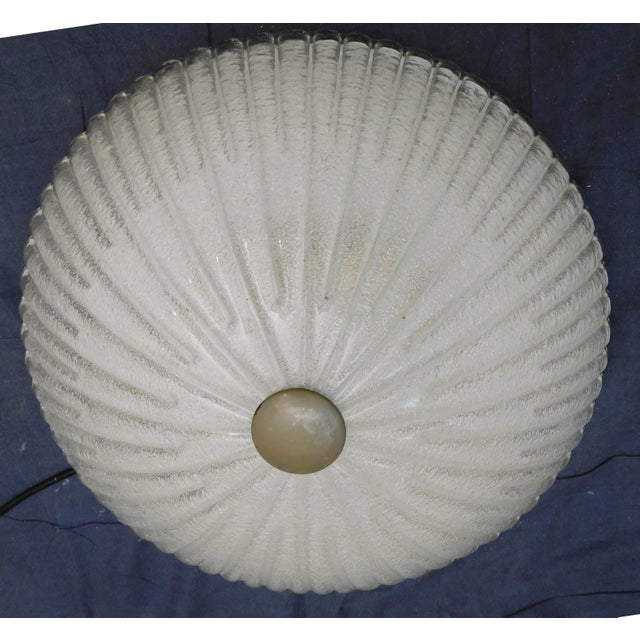 1960s 1960s Italian Clear Graniglia Murano Glass Flush Mount For Sale - Image 5 of 8