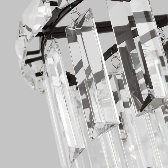 Visual Comfort Chapman & Myers by Visual Comfort Studio Arden 4-Light Small Chandelier in Aged Iron For Sale - Image 4 of 5