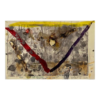 Marty Greenbaum, Pop Art Brut Collage Mixed Media Print, Painting, Burning, Tape, Marty Greenbaum For Sale
