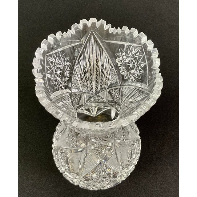 American Late 19th Century ABP-superior Cut Glass Vase For Sale - Image 3 of 8