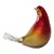 Murano Vintage Ruby Red Copper Aventurine Gold Flecks Italian Art Glass Bird Figurine Sculpture For Sale