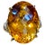 34 Ct Natural Oval Checker Board Citrine Cocktail Ring 14 Kt Yellow Gold, Estate For Sale - Image 15 of 18