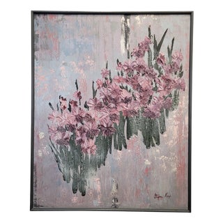 Stephen Kaye, Still Life with Irises, 1980s, Oil on Canvas For Sale