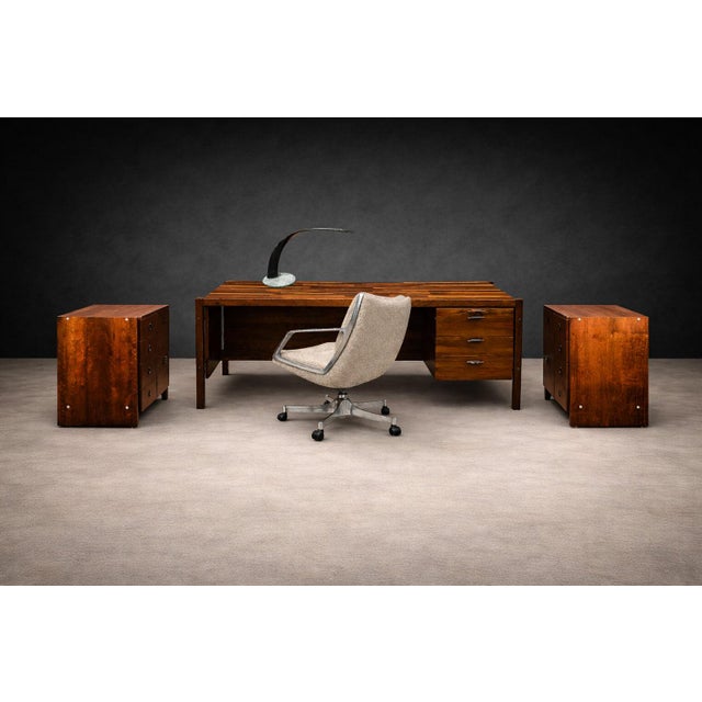 Geraldo De Barros Brazilian Modern Office Cabinet in Rosewood, Hobjeto, 1970s(Sold Individually) For Sale - Image 10 of 15