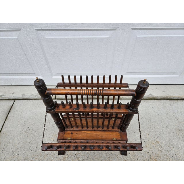 1930s Arts and Crafts Wooden Magazine Rack For Sale - Image 4 of 15
