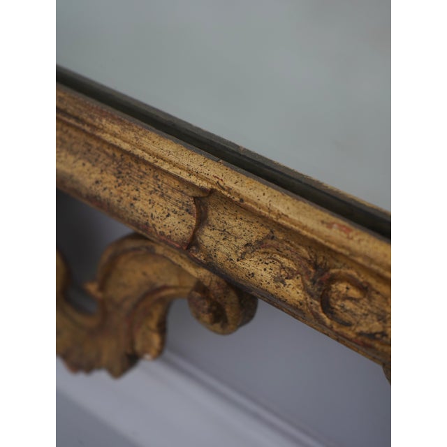 Gold Stunning Italian Gold Giltwood Frame Mirror For Sale - Image 8 of 11