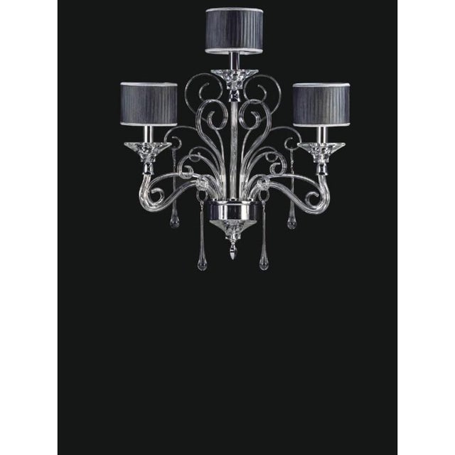 Contemporary Collection Orchidea Wall Lamp in Metal and Crystal by Jago For Sale - Image 3 of 9