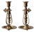 Antique Brass Boat Candle Holders Pair For Sale