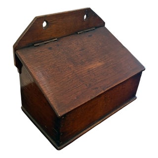 Antique Georgian Oak Wall Hanging Candle Box, 1790 For Sale