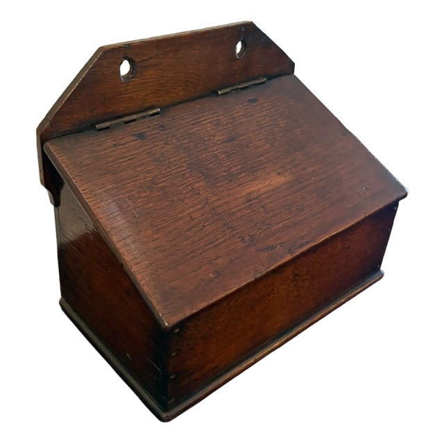 Antique Georgian Oak Wall Hanging Candle Box, 1790 For Sale