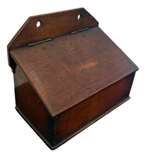 Antique Georgian Oak Wall Hanging Candle Box, 1790