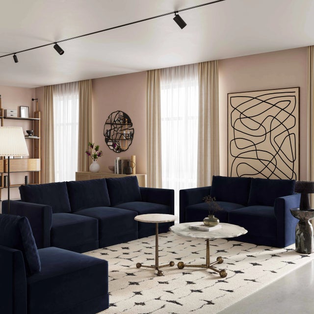 Discover the timeless elegance of the Willow Sectional, a modular masterpiece upholstered in luxurious velvet. This...