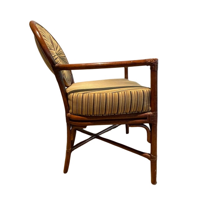 Jessica Charles Furniture Pleated Back Rattan Chair Chairish