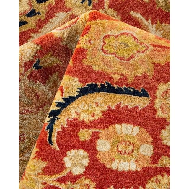 Textile Mogul, One-of-a-Kind Hand-Knotted Area Rug - Orange, 6' 3" x 9' 3" For Sale - Image 7 of 8