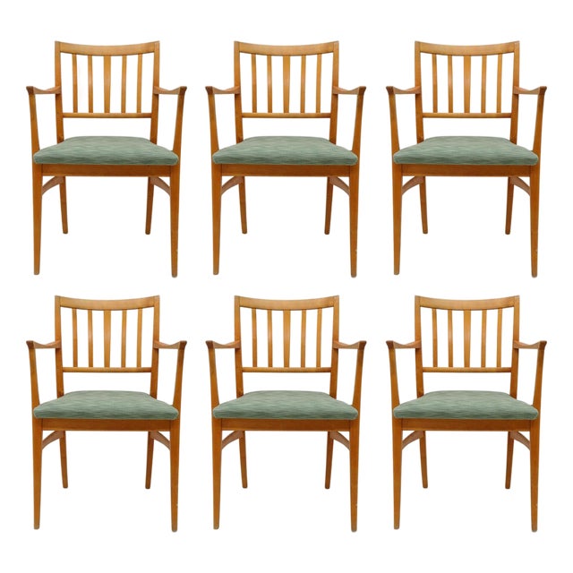 Set of Six Dining Chairs by Carl Malmsten, 1950 For Sale