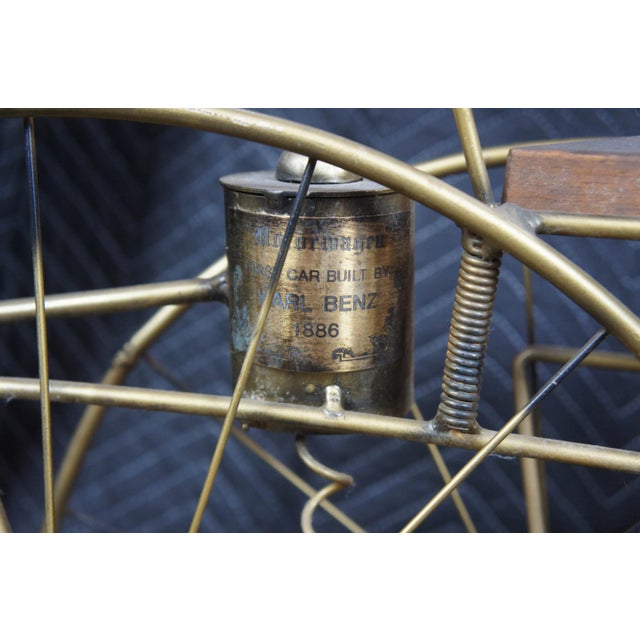 1980s 1986 Curtis Jere Karl Benz Mercedes Brass Bicycle Sculpture Mid Century Modern For Sale - Image 5 of 11