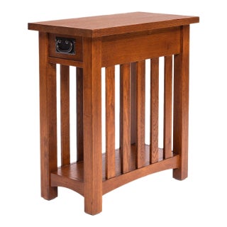 Mission Arts & Crafts 1 Drawer Side Table For Sale