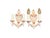 Antique White 1920s Wall Sconces Ivory Cream White and Red With Gold Colored Highlights Two Light Candle Sconces Restored - Set of 4 For Sale - Image 8 of 13