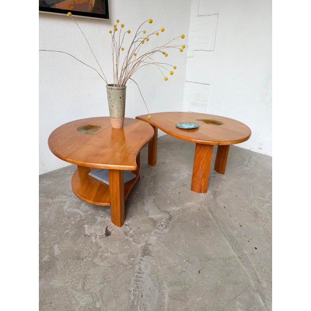 Elm Drop Coffee Tables, 1970s, Set of 2 For Sale - Image 16 of 18