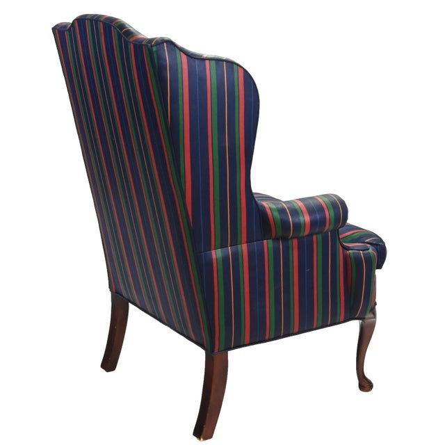 Queen Anne Late 20th Century Hickory Chair Company Historic James River Collection Queen Anne Wingback Chair For Sale - Image 3 of 5