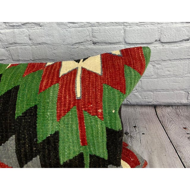 Turkish 16 x 24 Kilim Pillow Turkish Anatolian Alchemy Comfort Pillow Cushion Cover For Sale - Image 3 of 4