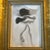 Contemporary abstract dancing figure black ink watercolor painting. 5x7 or approximately 9.5x11.5 framed. Check out my...