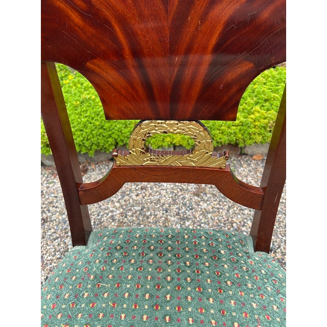 Wood Biedermeier Style Flame Mahogany Dining Chairs -Set of 6 For Sale - Image 7 of 16