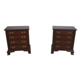 Pair Henkel Harris Model 116 Mahogany Nightstands For Sale
